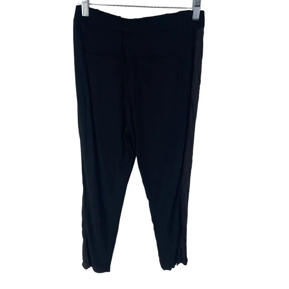 Michael Stars Women's Pull On Pants Slim Leg Elastic Waistband Black Medium